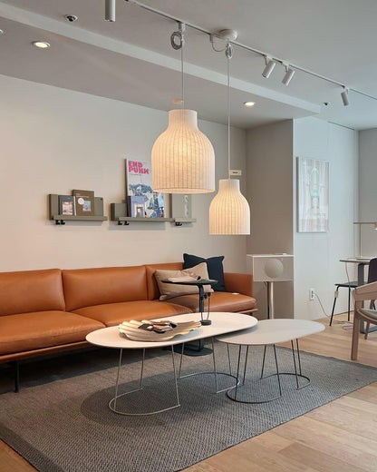 Luna Silk Pendant Light – Japandi Elegance