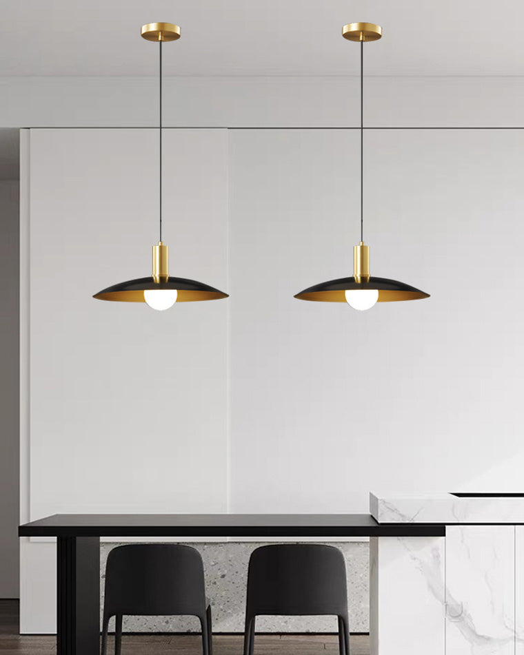 Brass Conical Kitchen Pendant Light