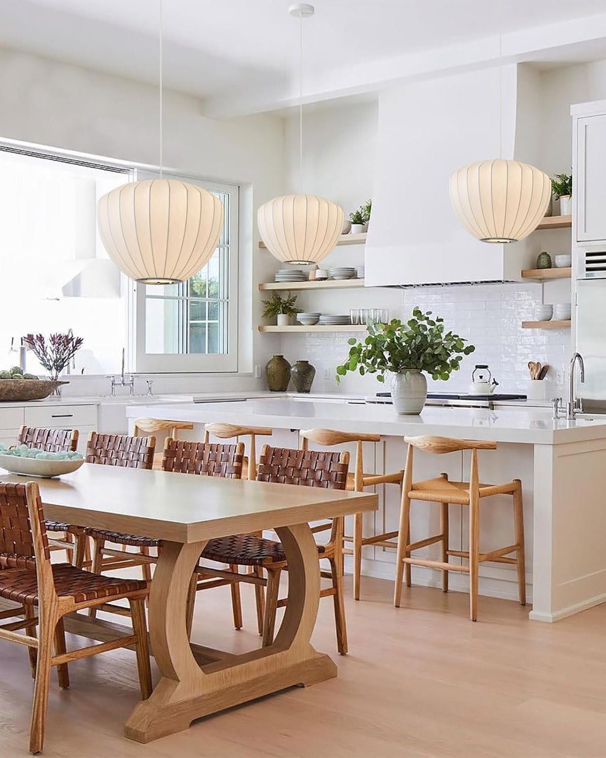 Apple Silk Pendant Light – Japandi Elegance
