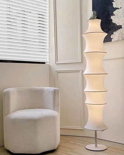 Japandi Silk Column Floor Lamp