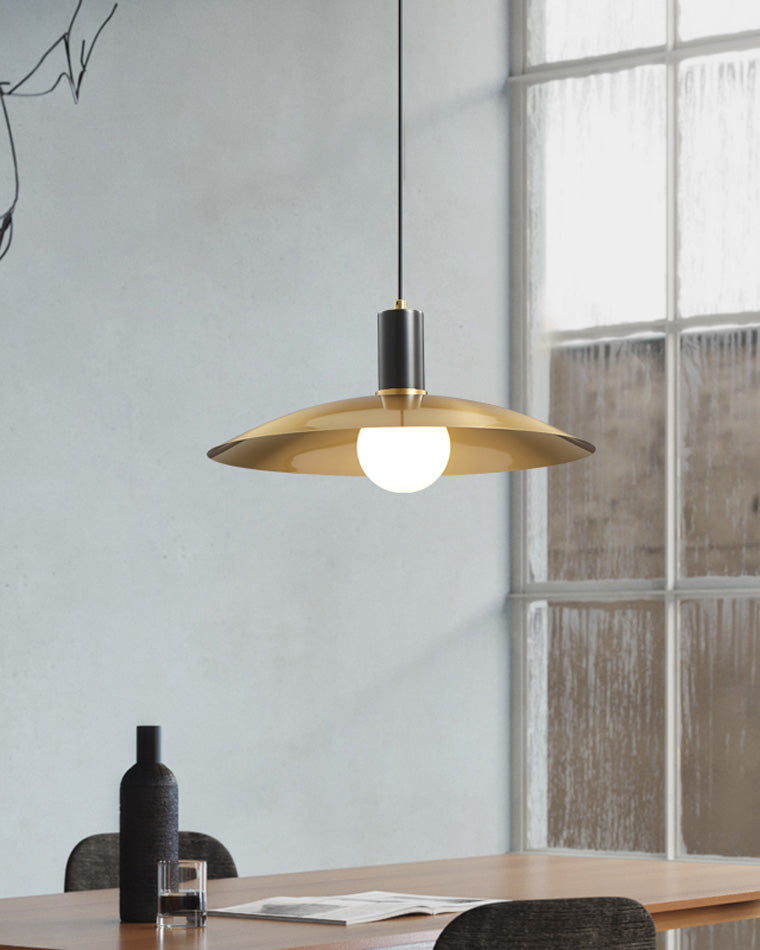 Brass Conical Kitchen Pendant Light