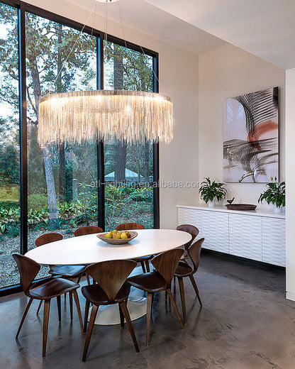 Round Chandelier - Fringed Shine