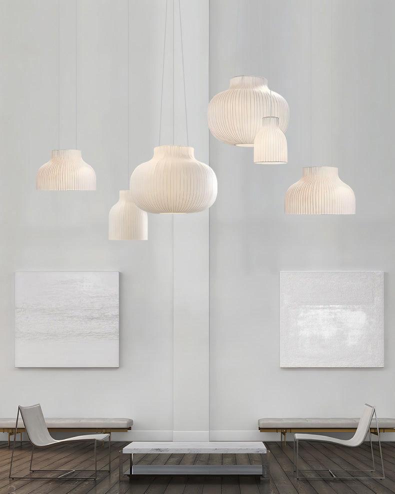 Luna Silk Pendant Light – Japandi Elegance
