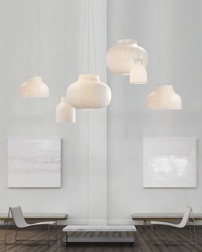 Luna Silk Pendant Light – Japandi Elegance