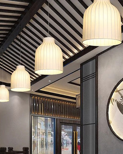Luna Silk Pendant Light – Japandi Elegance