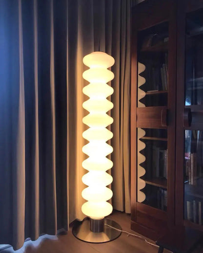 Glass Ball Column Floor Lamp