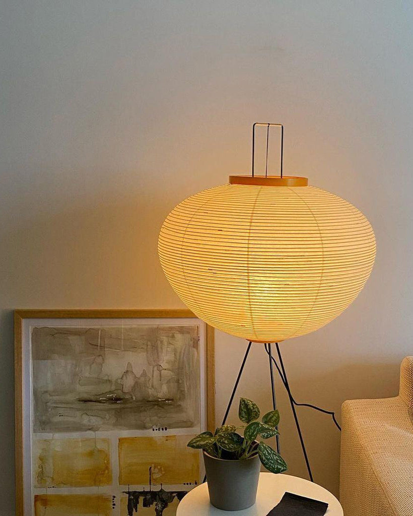 Lantern Fabric Tripod Floor Lamp