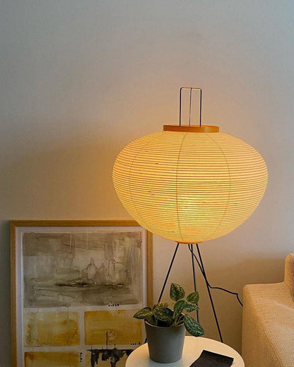 Lantern Fabric Tripod Floor Lamp