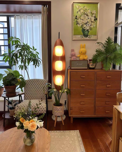 Eclipse Wood Floor Lamp