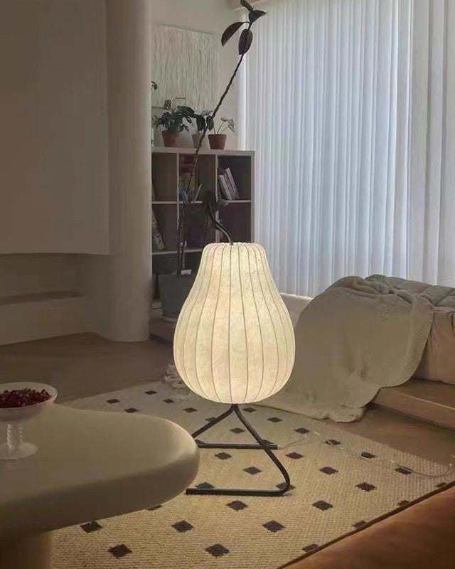 Lampadaire Lanterne Poire en Soie