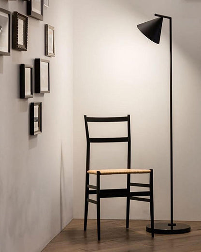 Adjustable Floor Lamp with Conical Shade