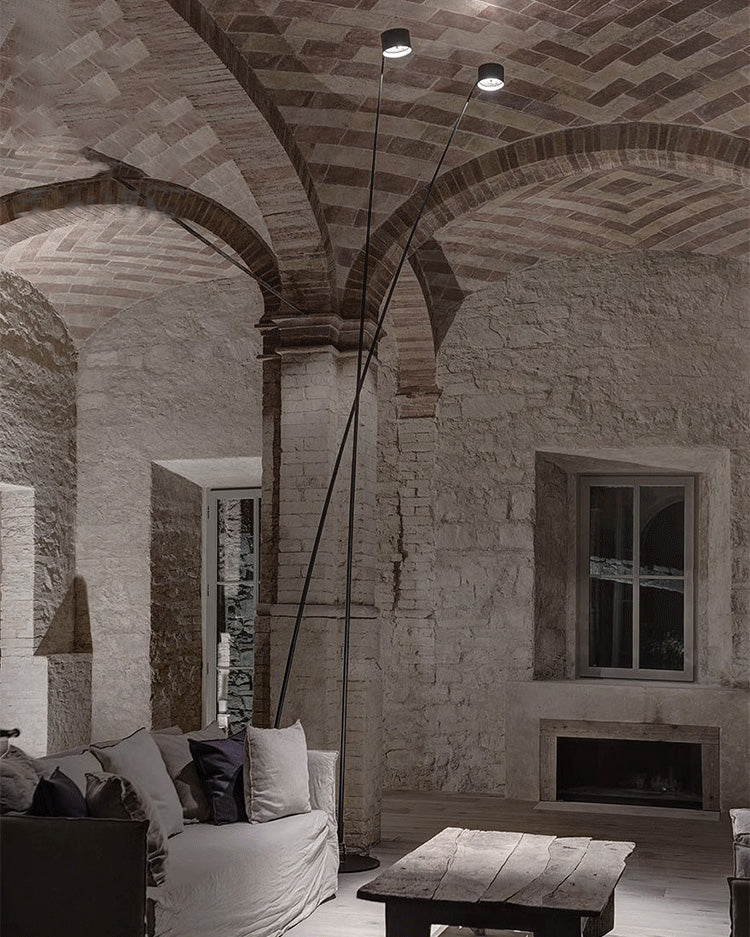Black Adjustable Slim Floor Lamp