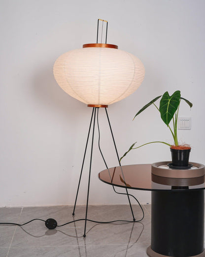 Lantern Fabric Tripod Floor Lamp