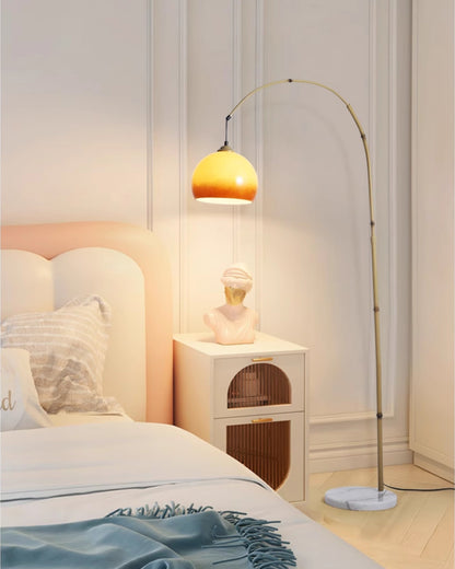 Bamboo Arc Hanging Floor Lamp