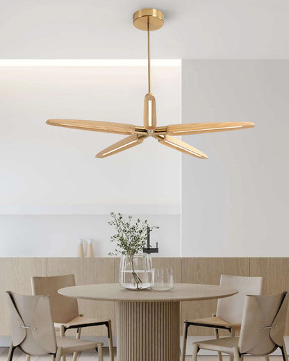 Luminis 3/5 Lights Wooden Chandelier