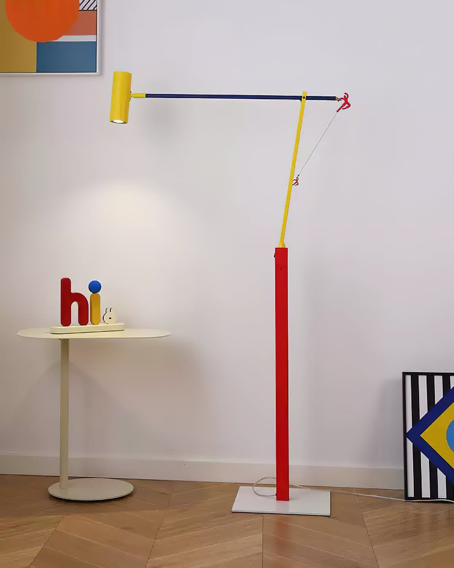 Multicolored Cantilever Floor Lamp
