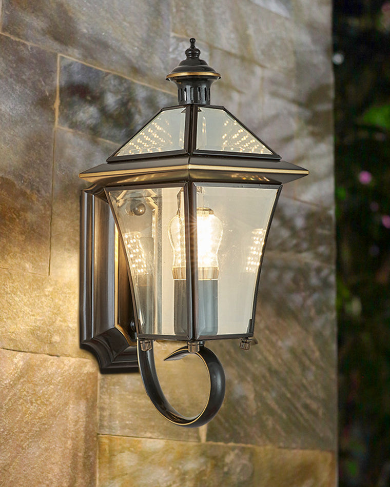 Solaria Outdoor Wall Light – Gold and Elegant