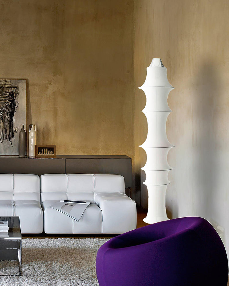 Japandi Silk Column Floor Lamp
