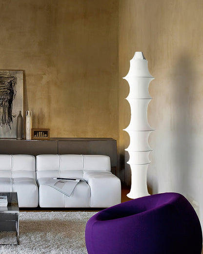 Japandi Silk Column Floor Lamp