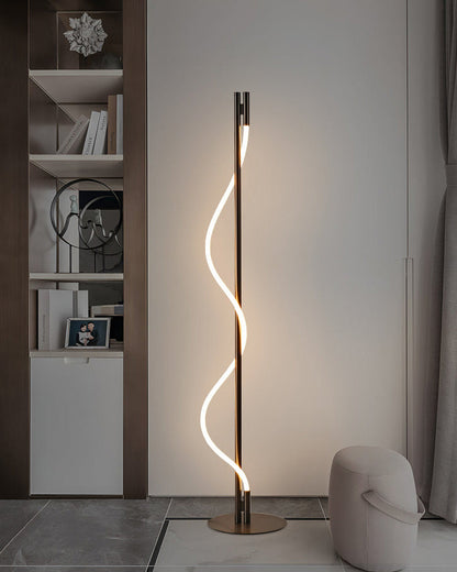 Slim Cylindrical LED Floor Lamp