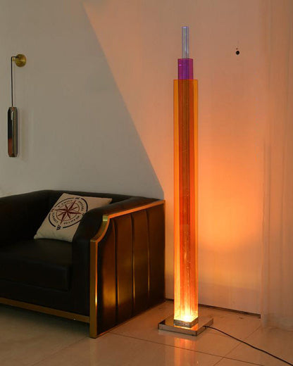 Lampadaire Colonne Rouge à LED