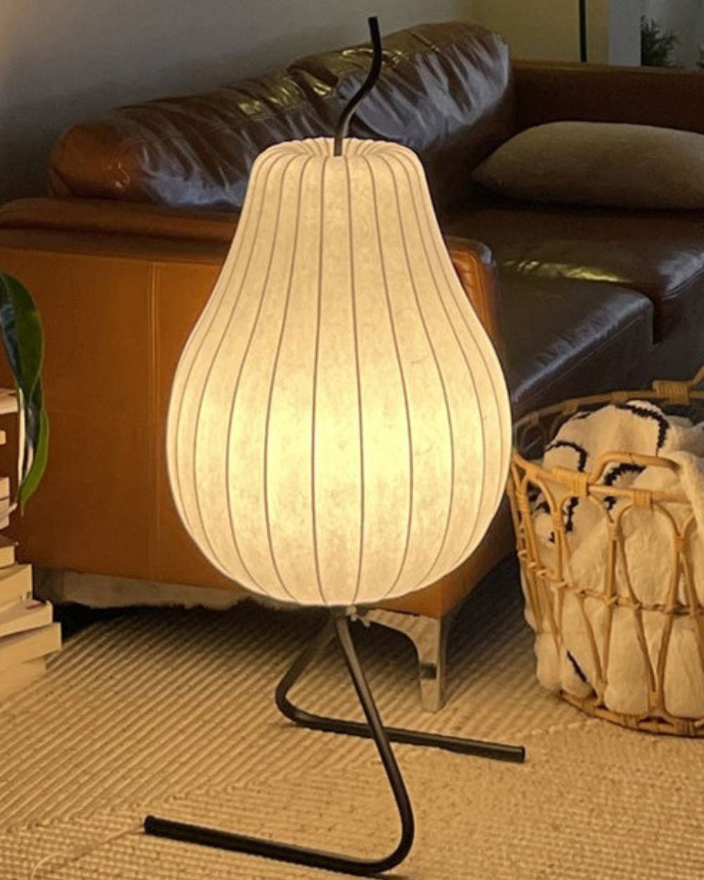 Lampadaire Lanterne Poire en Soie