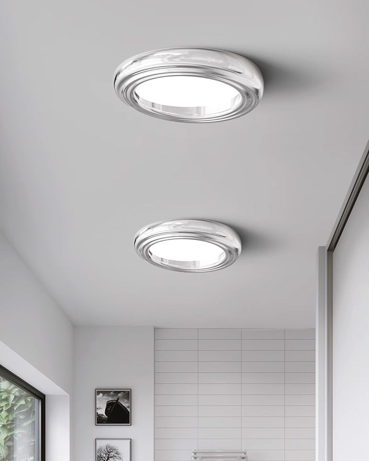 Round Chrome Ceiling Light