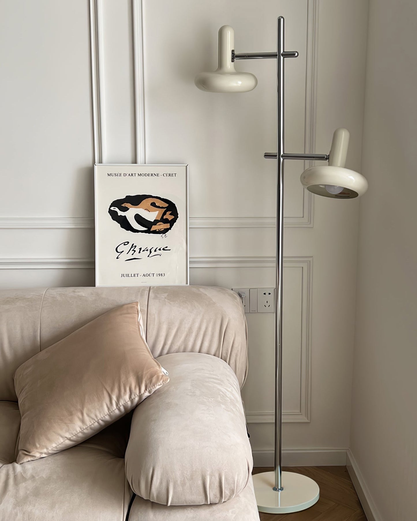 Lampadaire Double Orientable Style Bauhaus