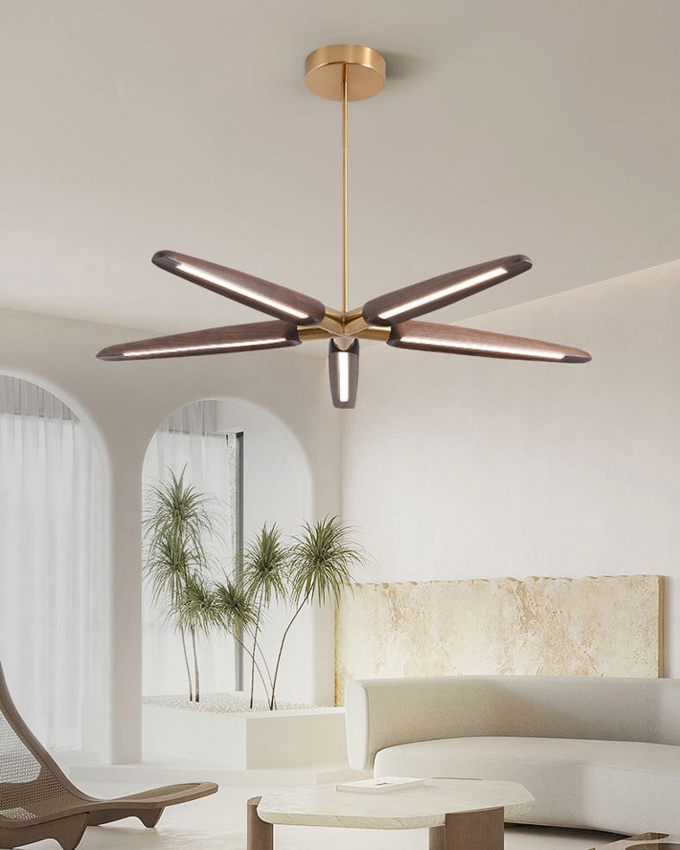 Luminis 3/5 Lights Wooden Chandelier