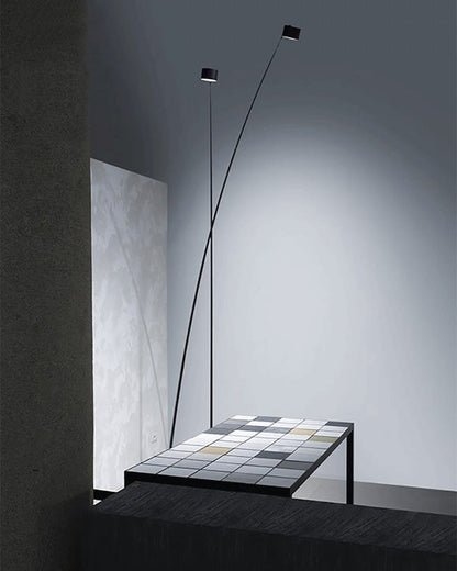 Black Adjustable Slim Floor Lamp