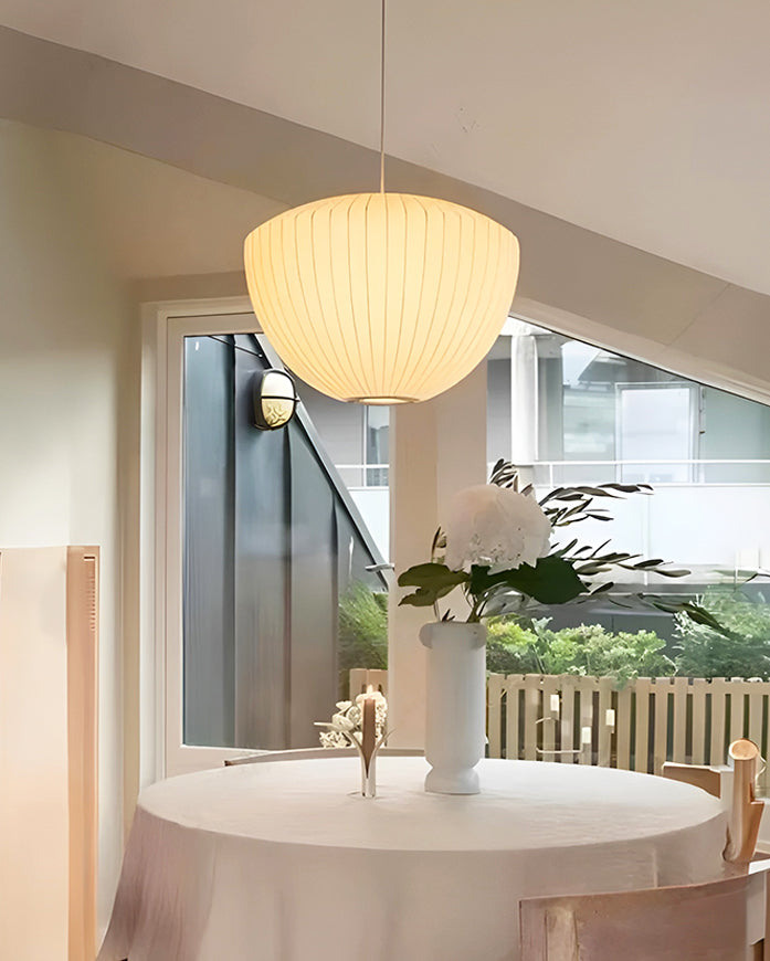 Apple Silk Pendant Light – Japandi Elegance