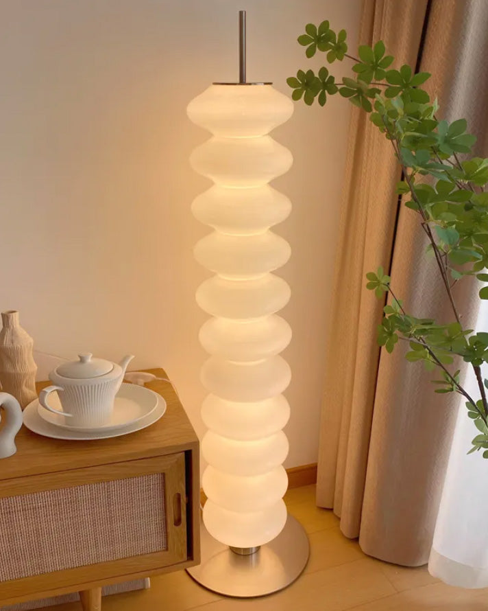Glass Ball Column Floor Lamp