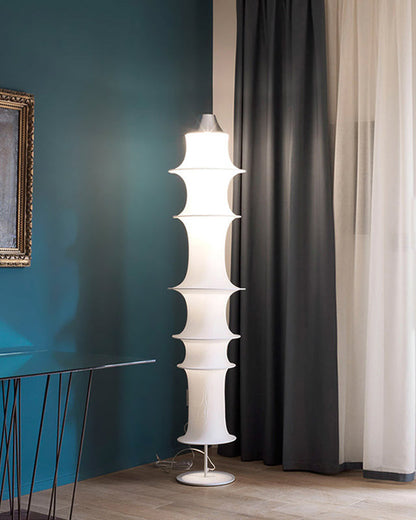 Japandi Silk Column Floor Lamp