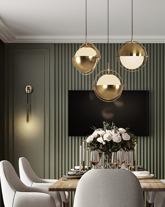 Adjustable Glass Globe Elegance Pendant Light