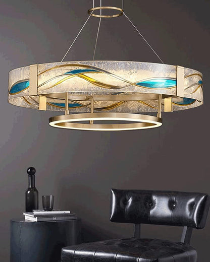 Round Chandelier - Enameled Shine