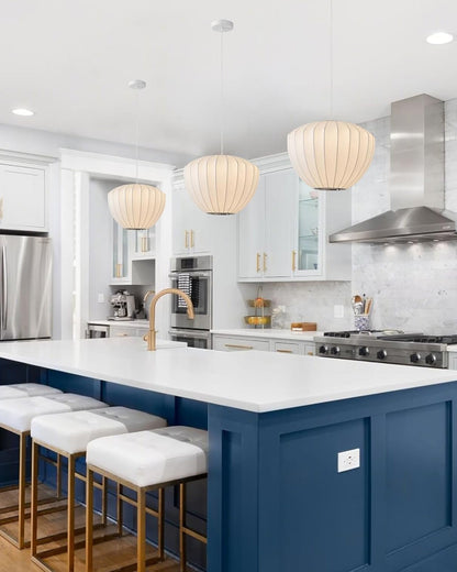 Apple Silk Pendant Light – Japandi Elegance