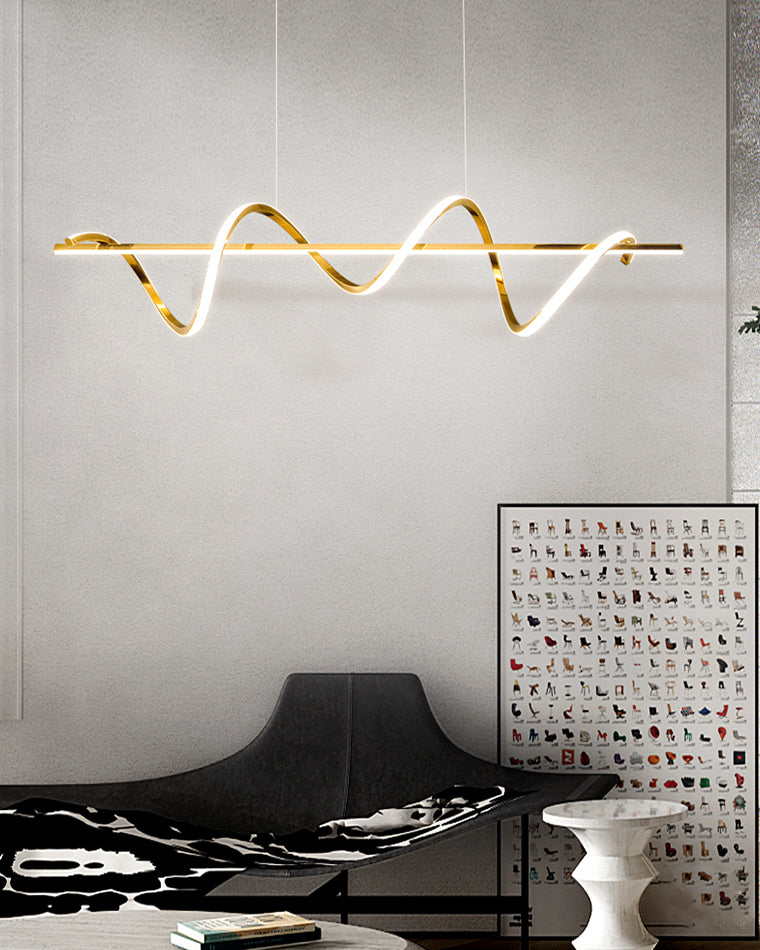 Golden Spira Chandelier