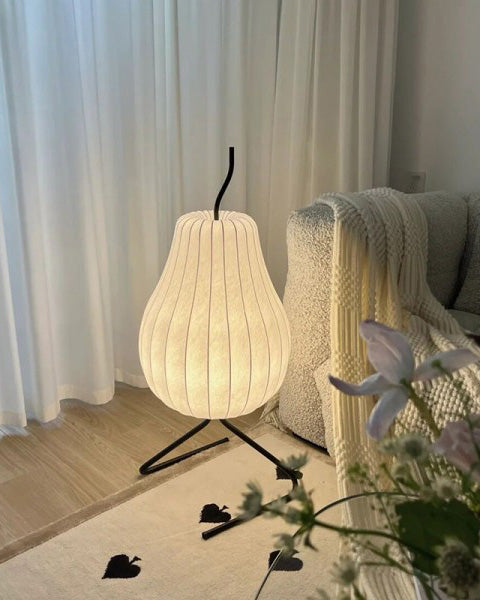 Lampadaire Lanterne Poire en Soie