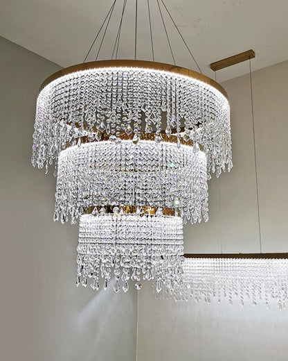 Cascading Crystal Chandelier