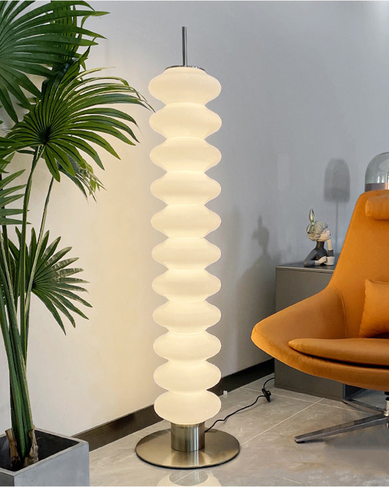 Glass Ball Column Floor Lamp