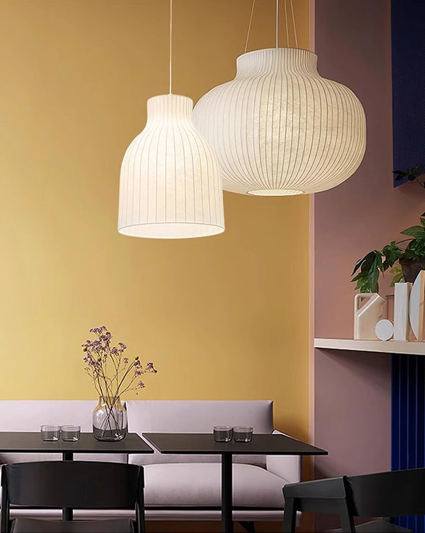 Luna Silk Pendant Light – Japandi Elegance