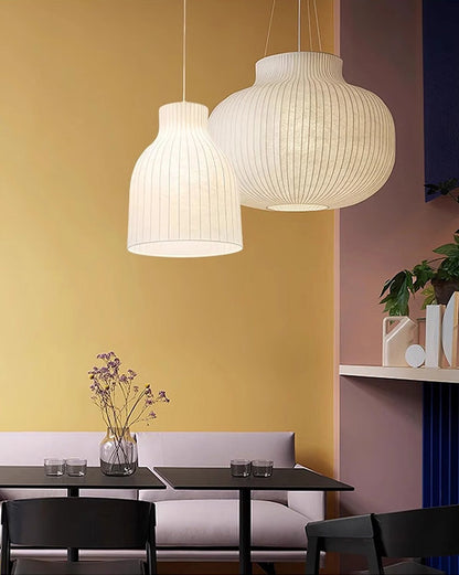 Luna Silk Pendant Light – Japandi Elegance