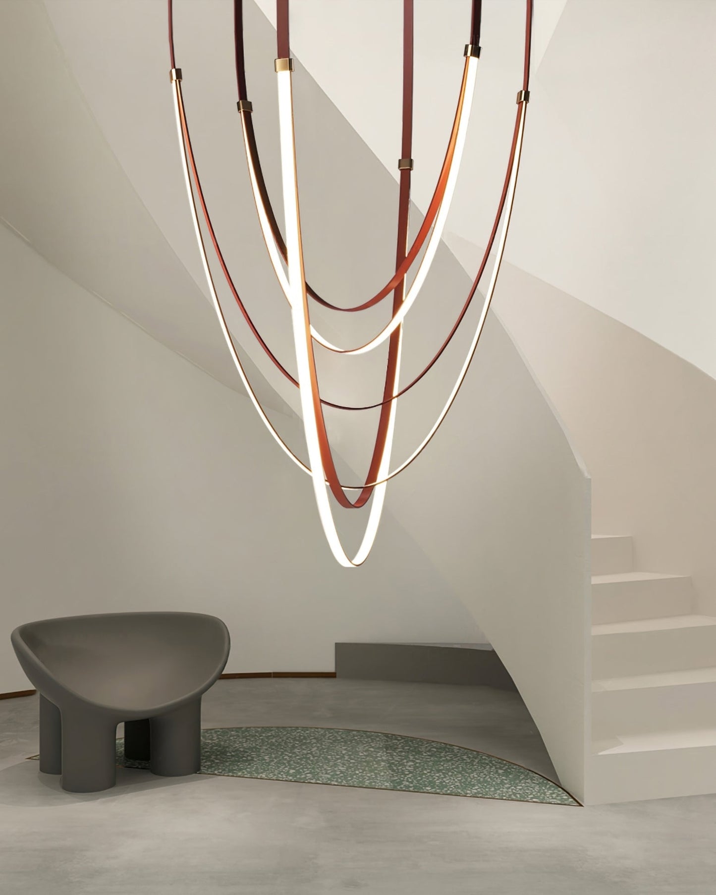 Coffee Ribbon Hanging Chandelier