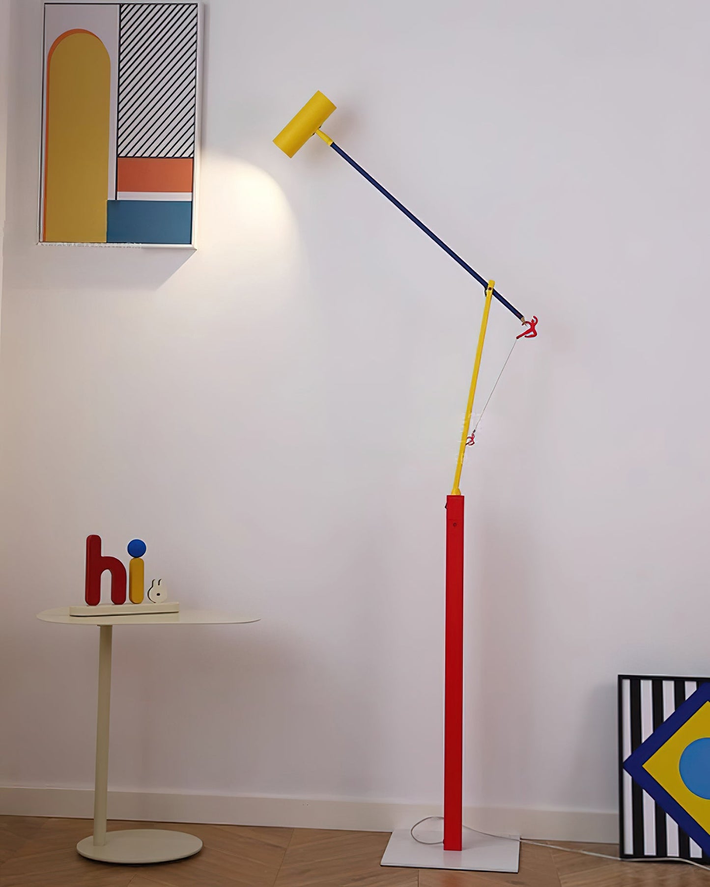 Multicolored Cantilever Floor Lamp