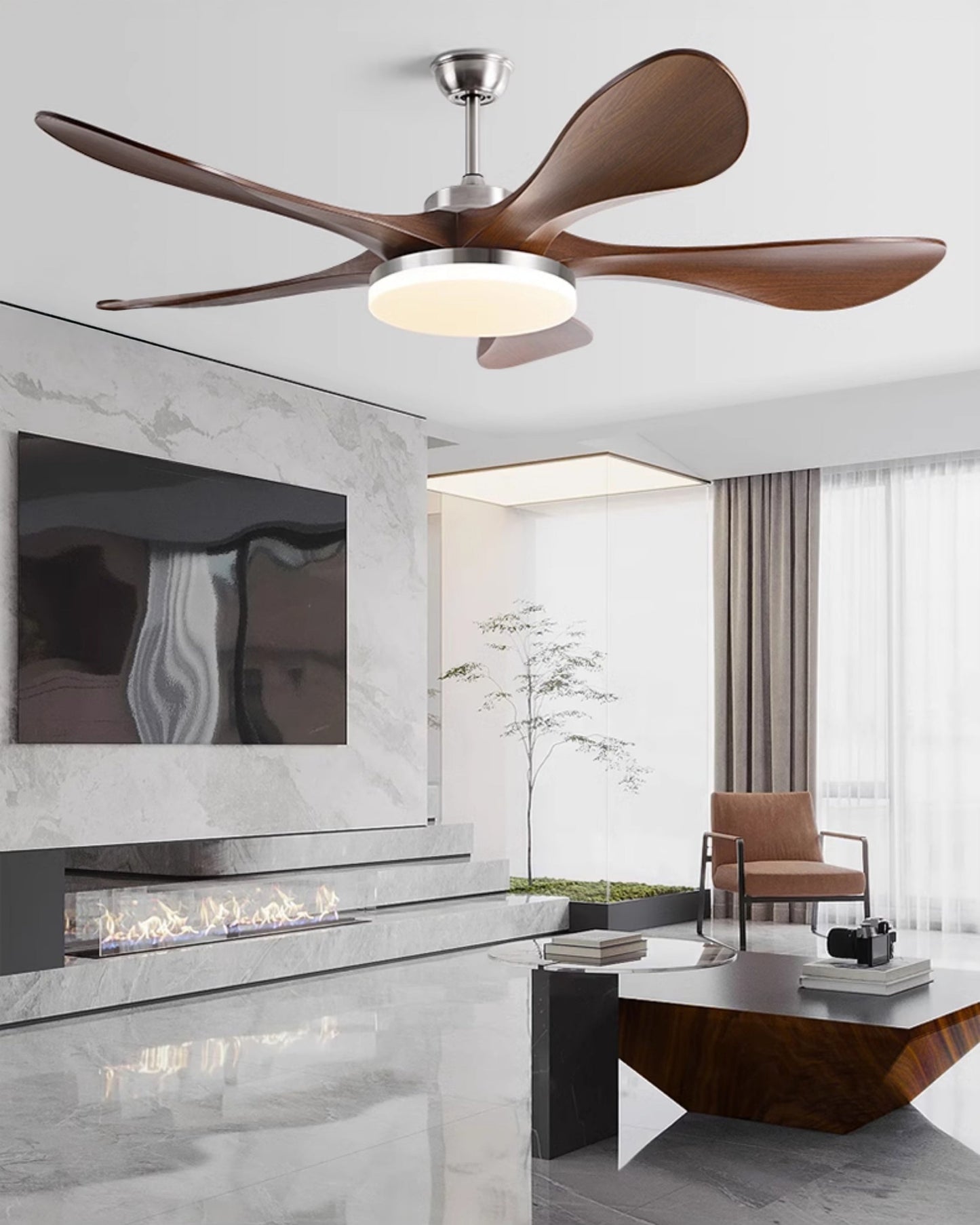 Mid-Century Elegance Ceiling Fan