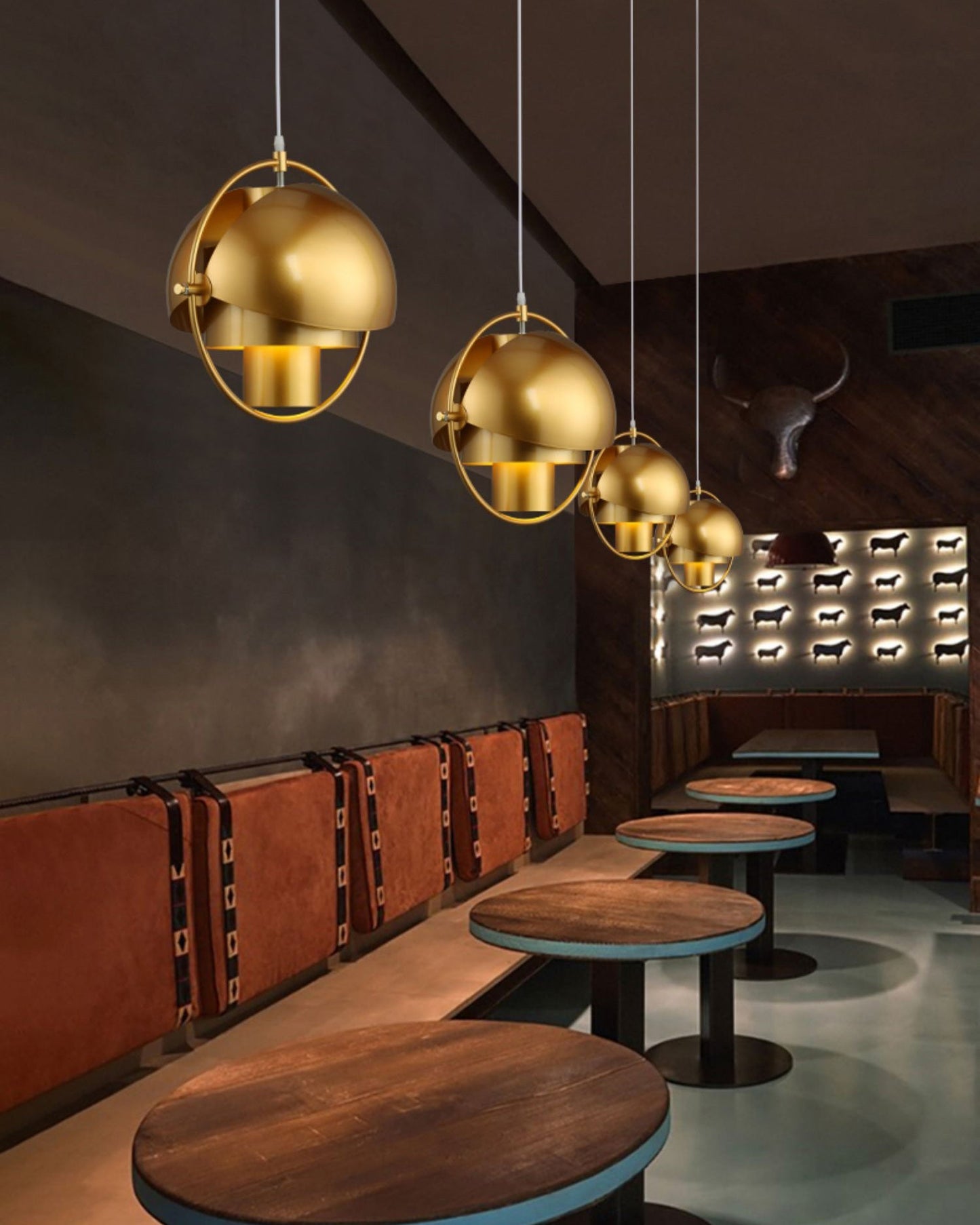 Suspension - Metallic Horizon Globe