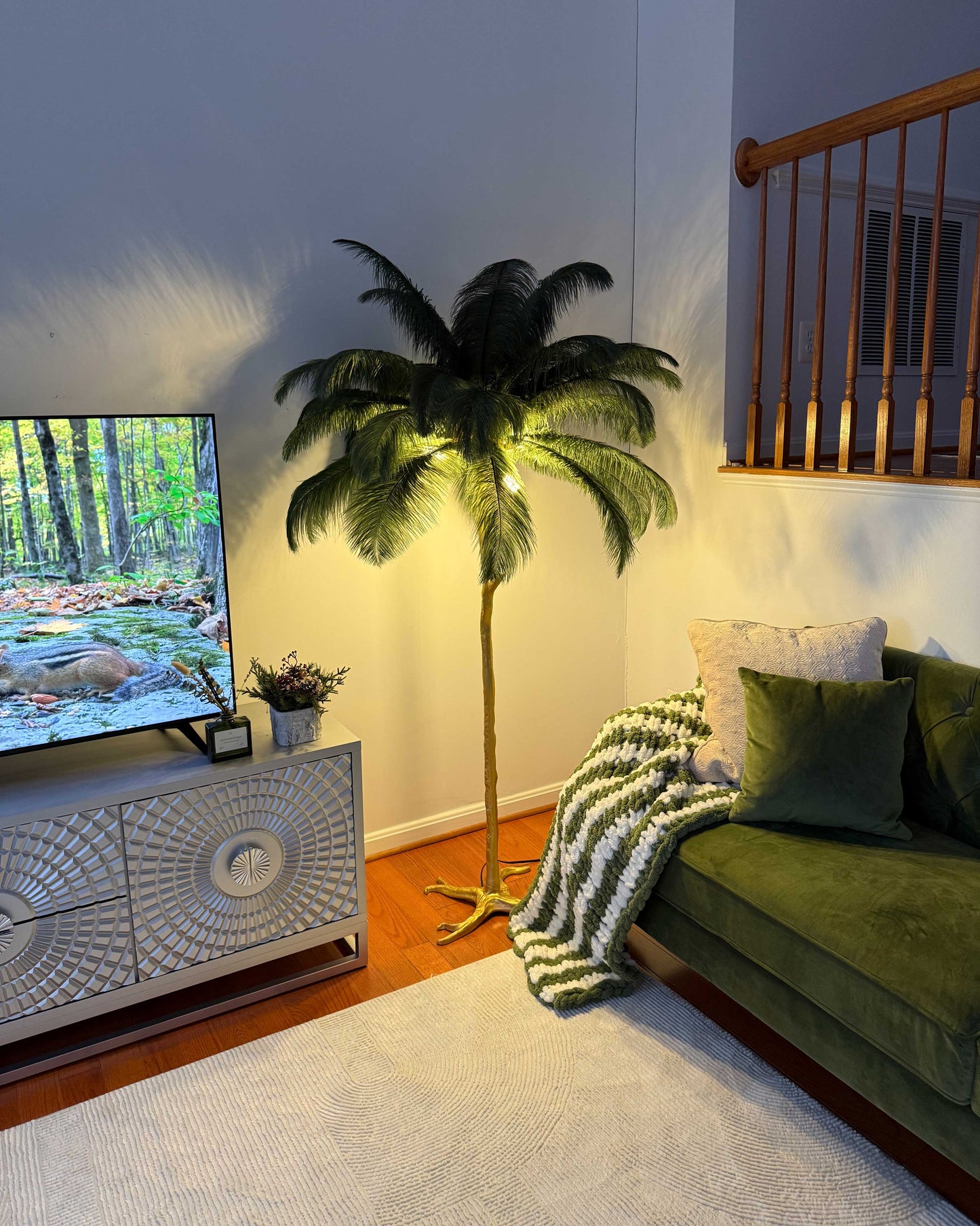 "Feather Oasis" Floor Lamp