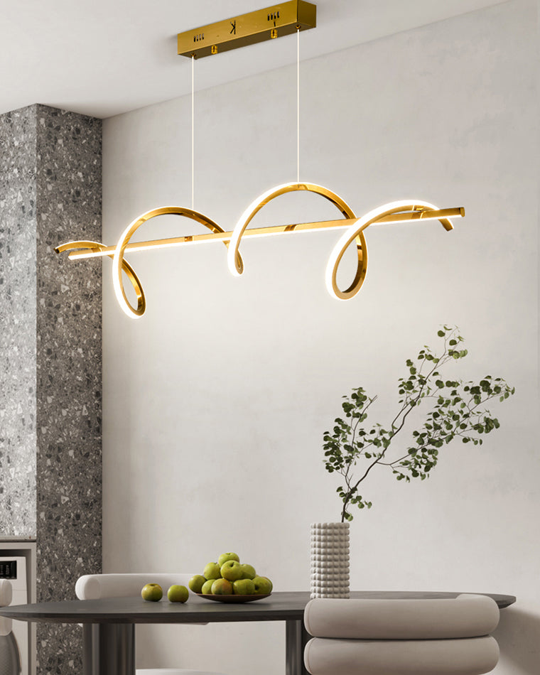 Golden Spira Chandelier