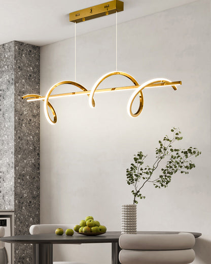 Golden Spira Chandelier
