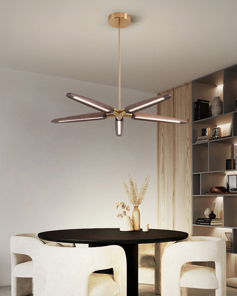 Luminis 3/5 Lights Wooden Chandelier